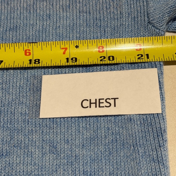 T by Talbots Women Cotton Crewneck Pullover Sweater Sz L Blue Coastal Cozy Comfy - Picture 9 of 10